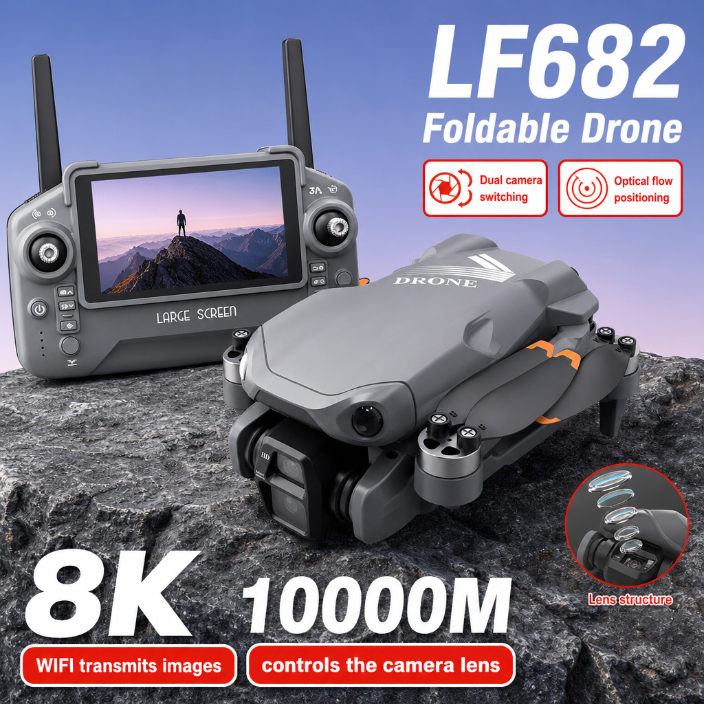 Fpv Drone Charger - Drone Aéreo LF682 com Câmeras Duplas