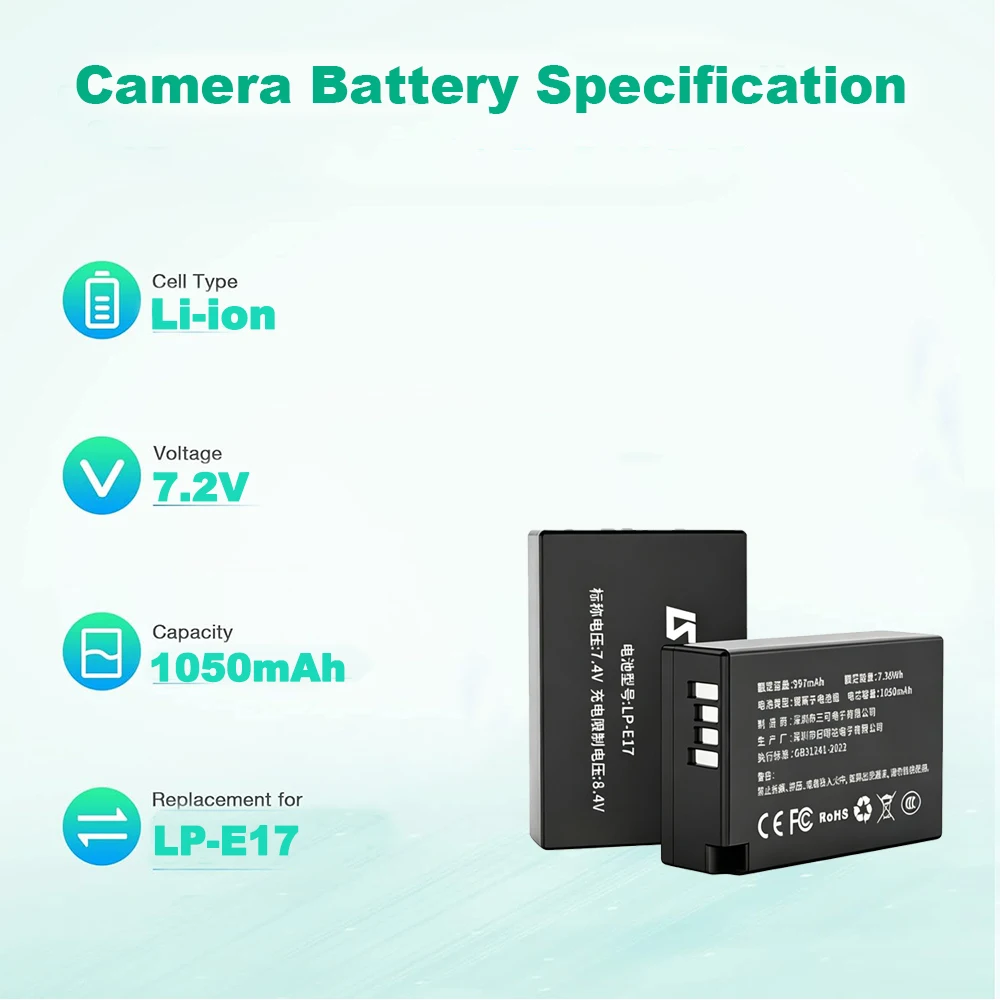 Bateria LP-E17 para Câmeras Ca - Canon Camera Eos R8 avaliação e preço